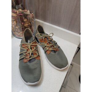 Olukai Mio Li Shoes Men's Size M 15 Green Tan Comfort Low Top Sneakers Lace Up